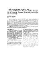 Trắc lượng thư mục và vai trò của Trung tâm Thông tin - Thư viện, Đại học Quốc gia Hà Nội trong việc đánh giá, xếp hạng kết quả nghiên cứu khoa học