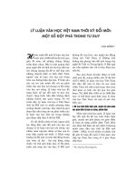 Lý luận văn học Việt Nam thời kỳ đổi mới: Một số đột phá trong tư duy