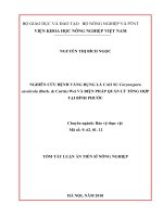 Tóm tắt Luận án tiến sĩ Nông nghiệp: Nghiên cứu bệnh vàng rụng lá cao su Corynespora cassiicola (Bert. & Curt.) Wei và biện pháp quản lý tổng hợp tại Bình Phước