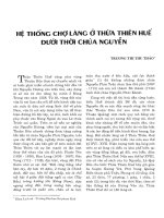 Hệ thống chợ làng ở Thừa Thiên Huế dưới thời chúa Nguyễn