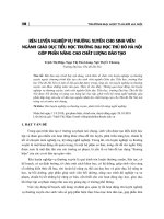 Rèn luyện nghiệp vụ thường xuyên cho sinh viên ngành giáo dục tiểu học trường Đại học Thủ đô Hà Nội góp phần nâng cao chất lượng đào tạo