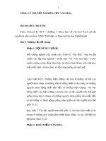 Lý thuyết Nghiên cứu văn hóa