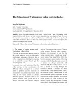 The Situation of Vietnamese value system studies
