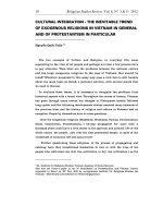 Cultural integration - The inevitable trend of exogenous religions in Vietnam in general and of protestantism in particular