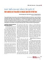 Phát triển đại học đẳng cấp quốc tế: Kinh nghiệm của Trung Quốc và khuyến nghị đối với Việt Nam