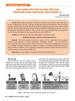 Hoạt động thư viện đại học Việt Nam trong bối cảnh cách mạng công nghiệp 4.0