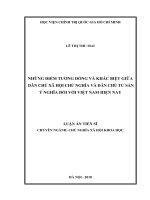 Luận án tiến sĩ Lịch sử: Những điểm tương đồng và khác biệt giữa dân chủ xã hội chủ nghĩa và dân chủ tư sản. Ý nghĩa đối với Việt Nam hiện nay