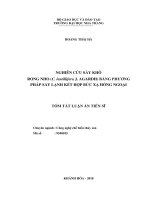 Tóm tắt Luận án tiến sĩ Nuôi trồng thủy sản: Nghiên cứu công nghệ và thiết bị bảo quản, chế biến rong nho (Caulerpa lentillifera) quy mô công nghiệp