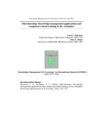 Microlearning: Knowledge management applications and competency-based training in the workplace