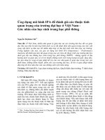 Ứng dụng mô hình IPA để đánh giá các thuộc tính quan trọng của trường đại học ở Việt Nam - Góc nhìn của học sinh trung học phổ thông
