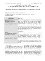 Phản hồi của sinh viên về dịch vụ tại các trường đại học ở Việt Nam