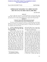 Chính sách “giáo hóa” của triều Nguyễn đối với vùng núi miền Trung (1802-1883)