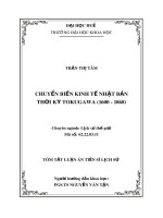 Tóm tắt Luận án tiến sĩ Lịch sử: Chuyển biến kinh tế Nhật Bản thời kỳ Tokugawa (1600-1868)