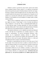 Tóm tắt Luận án tiến sĩ Y học: Nutritional status and effectiveness of iron and zinc fortified rice in children aged from 36 to 2 under 60 months in Vu Thu district, Thai Binh province