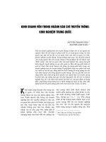 Kinh doanh vốn trong ngành Báo chí Truyền thông: Kinh nghiệm Trung Quốc