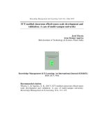 ICT enabled classroom effectiveness scale development and validation: A case of multi-campus university