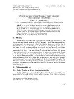 Mô hình dạy học định hướng phát triển năng lực trong dạy học công nghệ