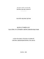 Quản lý nhân lực tại công ty cổ phần chứng khoán đại nam 