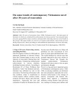 On some trends of contemporary Vietnamese novel after 30 years of renovation