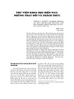 Thư viện khoa học hiện nay: Những thay đổi và thách thức