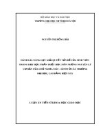 Luận án tiến sĩ Khoa học giáo dục: Đánh giá năng lực giải quyết vấn đề của sinh viên trong dạy học phần Triết học môn Những nguyên lý cơ bản của chủ nghĩa Mác - Lênin ở các trường đại học,