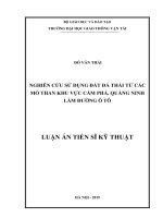 Luận án tiến sĩ Kỹ thuật: Nghiên cứu sử dụng đất đá thải từ các mỏ than khu vực Cẩm Phả, Quảng Ninh làm đường ô tô