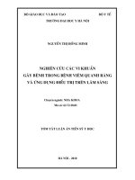 Tóm tắt luận án Tiến sĩ Y học: Nghiên cứu các vi khuẩn gây bệnh trong bệnh viêm quanh răng và ứng dụng điều trị trên lâm sàng