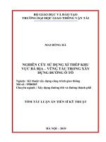 Tóm tắt Luận án tiến sĩ Kỹ thuật: Nghiên cứu sử dụng xỉ thép khu vực Bà Rịa – Vũng Tàu trong xây dựng đường ôtô
