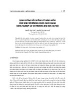 Định hướng bồi dưỡng kỹ năng mềm cho sinh viên trong cuộc cách mạng công nghiệp 4.0 tại trường Đại học Hà Nội
