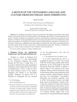 A sketch of the Vietnamese language and culture from Southeast Asian Perspective