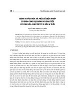 Hành vi văn hóa và một số biện pháp cơ bản giáo dục hành vi giao tiếp có văn hóa cho trẻ từ 5 đến 6 tuổi