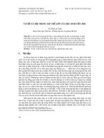 Vị thế xã hội trong tập thể lớp của học sinh tiểu học