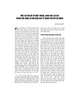 Một số vấn đề về mâu thuẫn, xung đột lợi ích trong đời sống xã hội hiện nay ở Thành phố Hồ Chí Minh