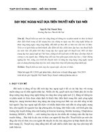 Dạy học ngoại ngữ dựa trên thuyết kiến tạo mới