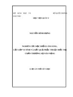 Luận án tiến sĩ Y học: Nghiên cứu đặc điểm lâm sàng, cắt lớp vi tính và kết quả phẫu thuật điều trị chấn thương sọ não nặng
