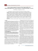 Quản lí hoạt động ứng dụng công nghệ thông tin trong kiểm định chất lượng giáo dục tại trường Đại học An Giang