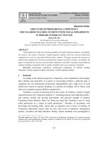 Structure of professional competency for teachers teaching students with visual impairments in primary schools in Vietnam