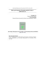 Roles and strategies of learning analytics in the epublication era