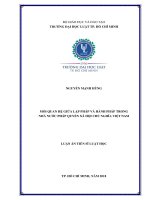Luận án tiến sĩ Luật học: Mối quan hệ giữa lập pháp và hành pháp trong Nhà nước pháp quyền xã hội chủ nghĩa Việt Nam