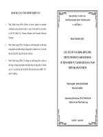 Tóm tắt Luận án tiến sĩ Kinh tế: Các yếu tố tác động đến lòng trung thành của khách hàng sử dụng dịch vụ khách sạn 4, 5 sao trên địa bàn Tp.HCM