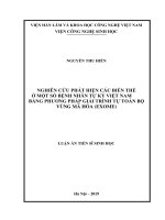 Luận án tiến sĩ Sinh học: Nghiên cứu phát hiện các biến thể ở một số bệnh nhân tự kỷ Việt Nam bằng phương pháp giải trình tự toàn bộ vùng mã hóa (exome)