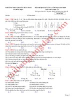 đề thi thử THPTQG 2020   hóa học   chuyên bắc ninh   lần 2  có lời giải