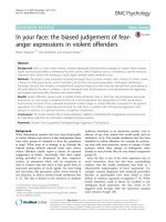 In your face: The biased judgement of fearanger expressions in violent offenders