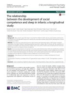 The relationship between the development of social competence and sleep in infants: A longitudinal study