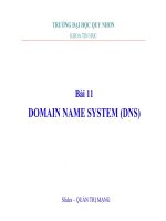 Bài giảng Quản trị mạng: Bài 11 - ĐH Quy Nhơn