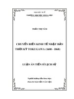 Luận án tiến sĩ Lịch sử: Chuyển biến kinh tế Nhật Bản thời kỳ Tokugawa (1600-1868)