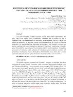 Identifying benchmarking for listed enterprises in Vietnam: A case study of listed construction enterprises in Vietnam