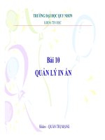 Bài giảng Quản trị mạng: Bài 10 - ĐH Quy Nhơn