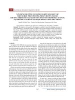 Xây dựng bộ công cụ đánh giá kết quả học tập một số học phần phương pháp chuyên ngành chương trình đào tạo giáo viên mầm non trình độ cao đẳng tại trường Cao đẳng Sư phạm Trung ương Nha