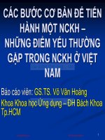 Bài giảng Các bước cơ bản để tiến hành một nghiên cứu khoa học – Những điểm yếu thường gặp trong nghiên cứu khoa học ở Việt Nam